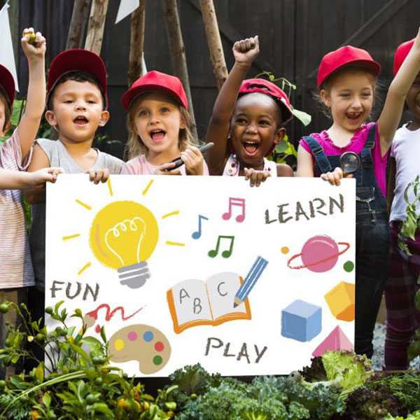 childrens with painting