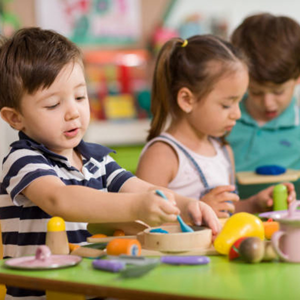 happy students in classroom